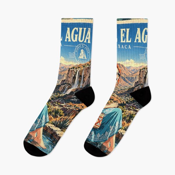 Item preview, Mexico — Hierve el Agua — A Colourful Escape Above Oaxaca's Ancient Mountain Valleys designed and sold by DibujandoPorfa.