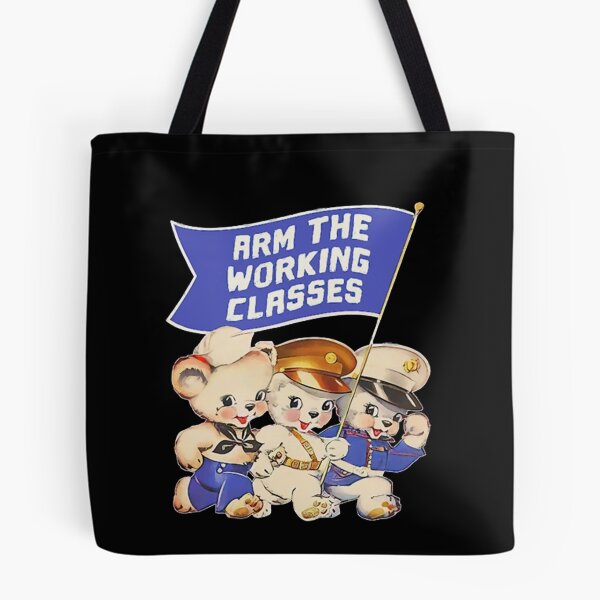 Item preview, Cute Vintage Bears Arm The Working Classes Slogan Art designed and sold by MargretJung.