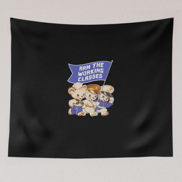 Item preview, Cute Vintage Bears Arm The Working Classes Slogan Art designed and sold by MargretJung.