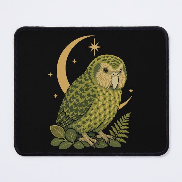 Item preview, Celestial Kakapo – New Zealand Flightless Parrot Moon and Stars designed and sold by MvuuStudio.