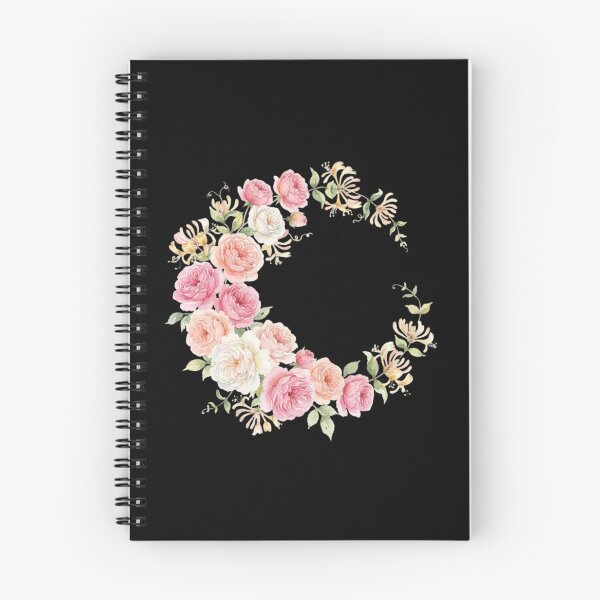 Item preview, Vintage Watercolor Rose Floral Crescent Wreath Art designed and sold by bvdesignart.