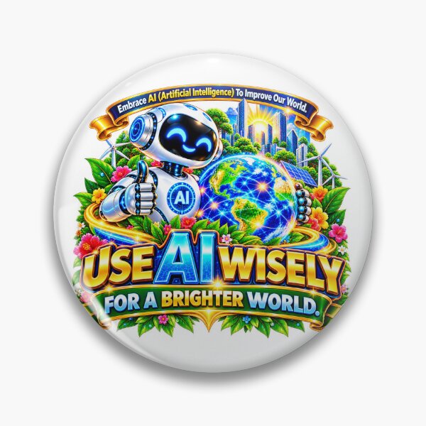 Item preview, Use AI Wisely Brighter World designed and sold by New Wave Artworks & Odds &Ends.