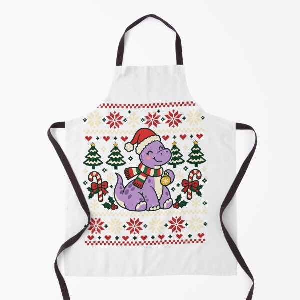 Item preview, Cute Purple Christmas Dinosaur in Nordic Pattern designed and sold by skyartdesign.