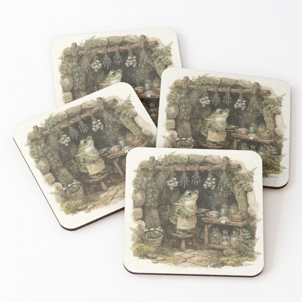 Item preview, Toad Herbalist Drying Bundles of Herbs designed and sold by PictorialWhimsy.