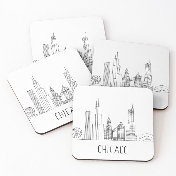 Item preview, Chicago Skyline Minimalist Line Art designed and sold by MinimalLine.