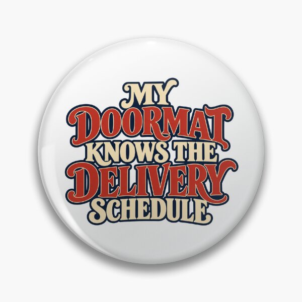 Item preview, Doormat Delivery Schedule Funny Retro Letters designed and sold by Bikivuno.