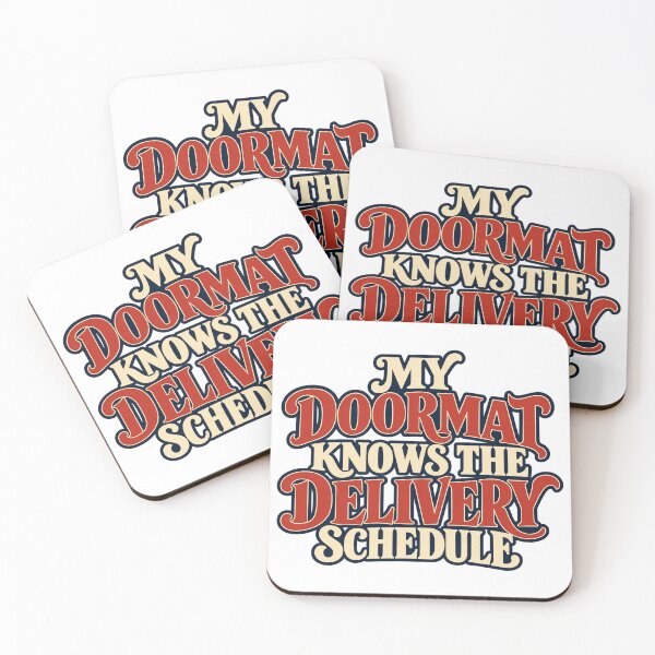 Item preview, Doormat Delivery Schedule Funny Retro Letters designed and sold by Bikivuno.