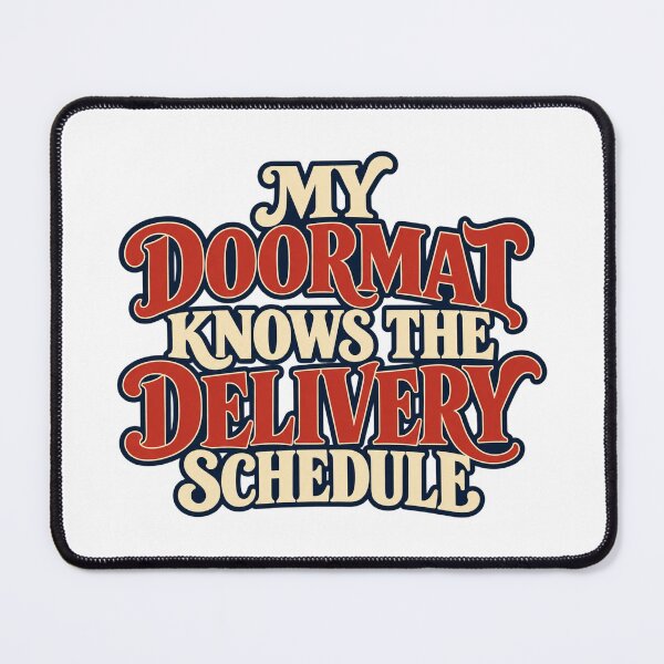 Item preview, Doormat Delivery Schedule Funny Retro Letters designed and sold by Bikivuno.