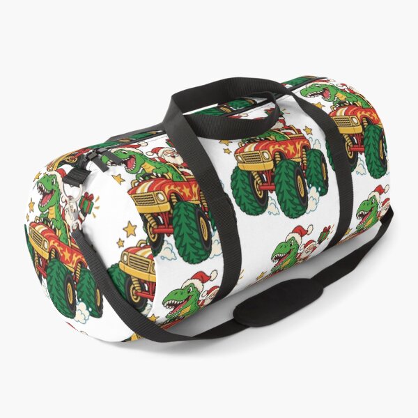 Item preview, Santa and Dinosaur Driving a Christmas Monster Truck designed and sold by skyartdesign.