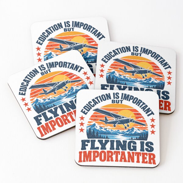 Item preview, Education Is Important But Flying Is Importanter Aviation Pilot Lover designed and sold by NeedForParks.