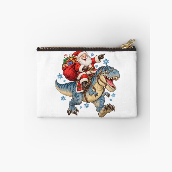 Item preview, Santa Riding a Blue T Rex with Gifts designed and sold by skyartdesign.