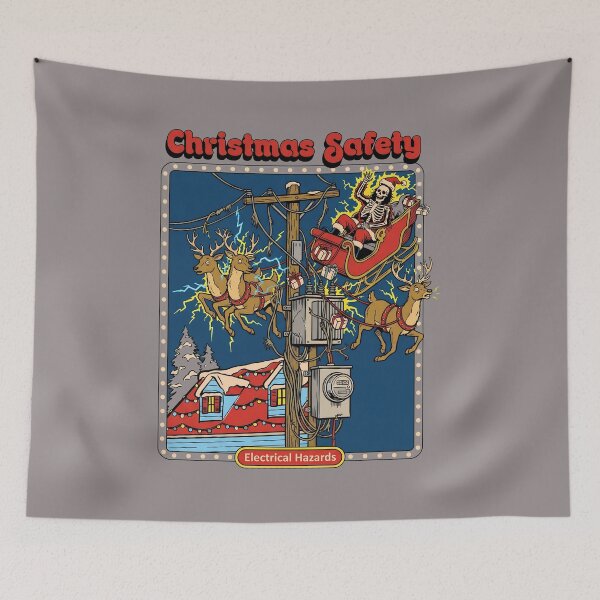Item preview, Christmas Safety Skeleton Santa Electrocution-23 designed and sold by SelinSaraWahl.