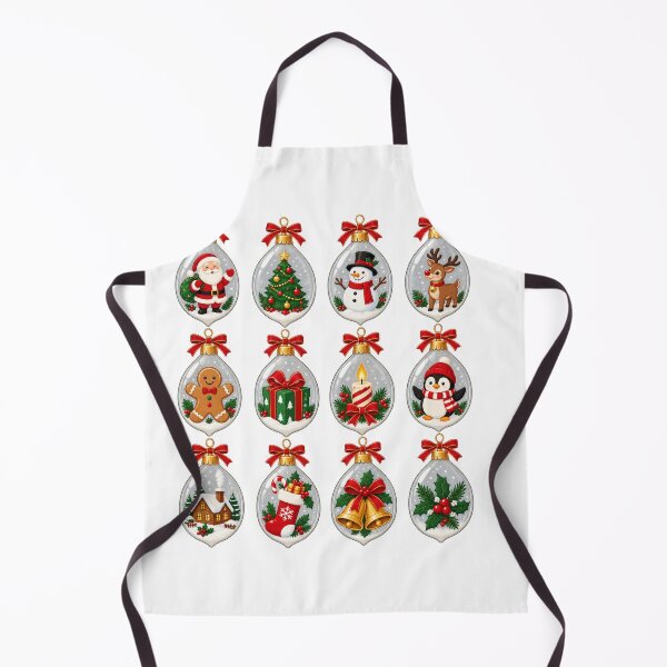 Item preview, Twelve Christmas Ornaments with Festive Holiday Characters designed and sold by skyartdesign.