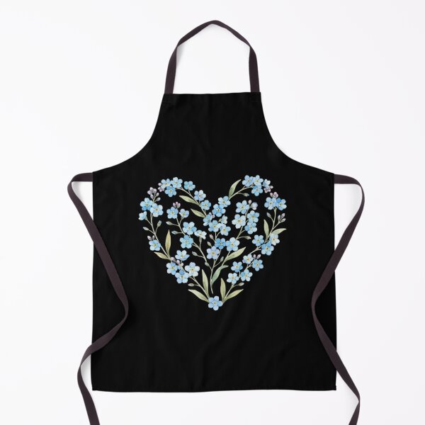 Item preview, Cute Blue Forget Me Not Floral Heart Watercolor designed and sold by bvdesignart.
