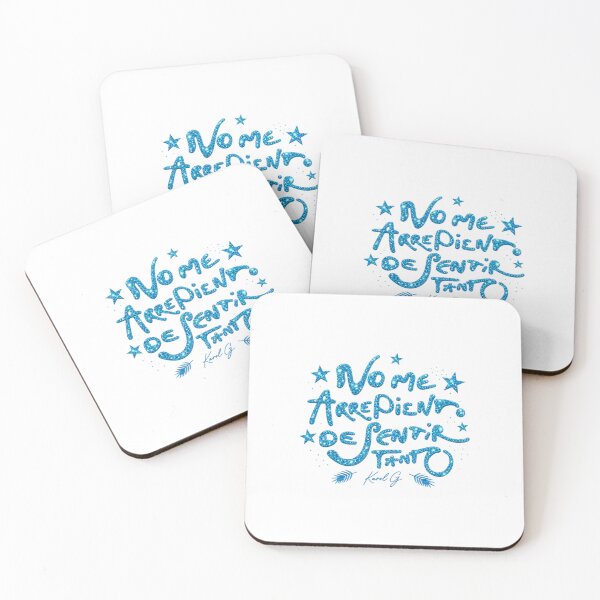 Item preview, Karol G No Me Arrepiento De Sentir Tanto Spanish Quote designed and sold by HSMGallery.