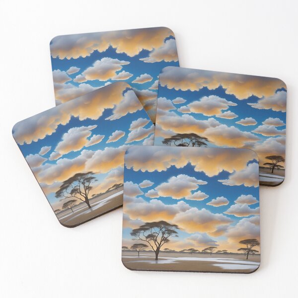Item preview, Golden Clouds Over the African Savannah designed and sold by tambanow.