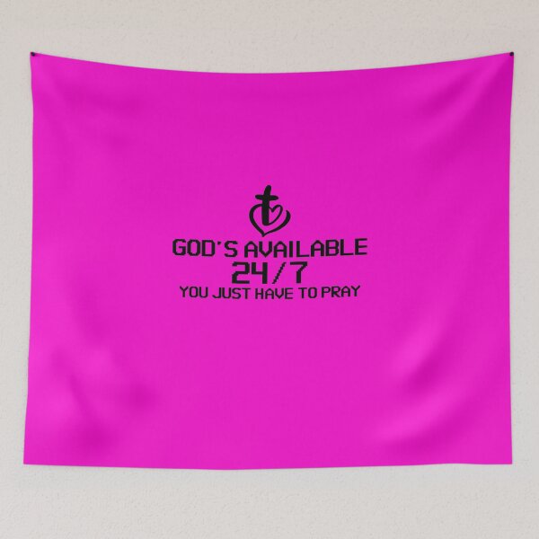 Item preview, GOD'S AVAILABLE 24/7...YOU JUST HAVE TO PRAY CHRISTIAN APPAREL designed and sold by VFamDesigns.