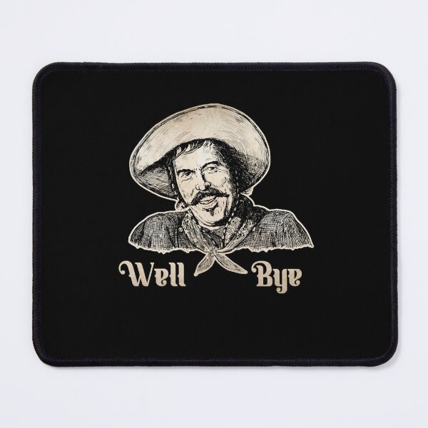 Item preview, Vintage Southern Cowboy Mustache Portrait Well Bye Text designed and sold by MargretJung.