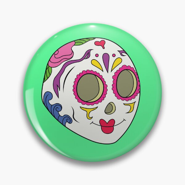 Item preview, Day of the Dead skull designed and sold by abichuelaart.