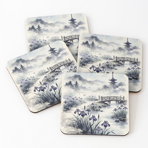 Item preview, Mystical Iris Garden: Traditional Ink Wash Painting Style with Modern Aesthetic designed and sold by iris-festival.