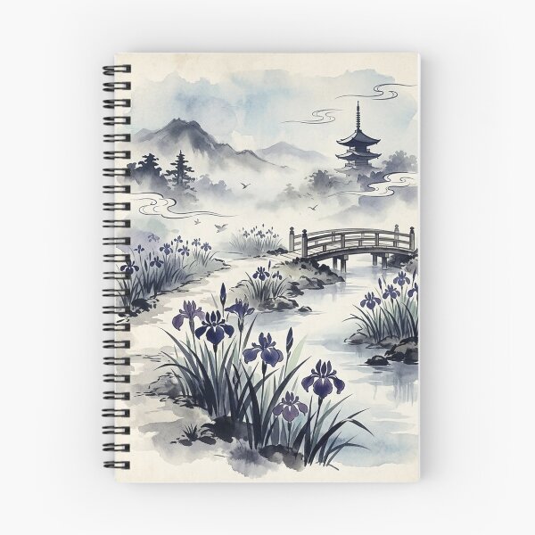 Item preview, Mystical Iris Garden: Traditional Ink Wash Painting Style with Modern Aesthetic designed and sold by iris-festival.