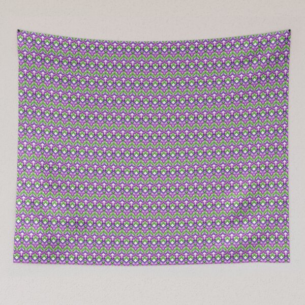 Item preview, Abstract geometric pattern retro purple green designed and sold by fuzzyfox.
