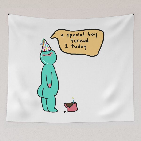 Item preview, A Special Boy Turned 1 Today Funny First Birthday Cartoon designed and sold by helenamiller807.