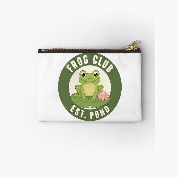 Item preview, Frog Club Est. Pond Cute Frog Lily Pad Badge Design designed and sold by The Vault Shop.