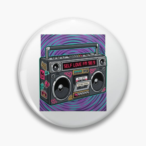 Item preview, SELF LOVE FM 98.9 - All Hits No Red Flags Boombox designed and sold by LaunchLabs26.