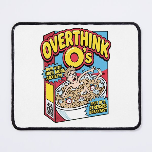 Item preview, OVERTHINK O's - Now With 100% More Anxiety! Funny Cereal Box designed and sold by LaunchLabs26.