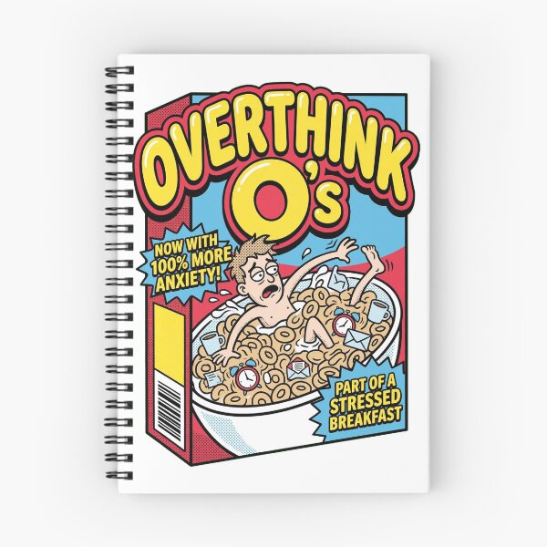 Item preview, OVERTHINK O's - Now With 100% More Anxiety! Funny Cereal Box designed and sold by LaunchLabs26.