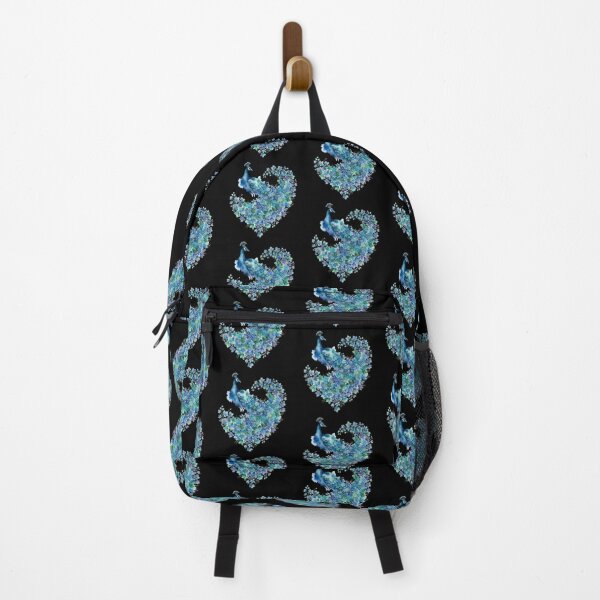 Item preview, Elegant Blue Watercolor Floral Peacock Art designed and sold by bvdesignart.