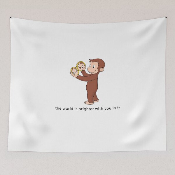 Item preview, Curious George The World Is Brighter With You designed and sold by VelourEmber.