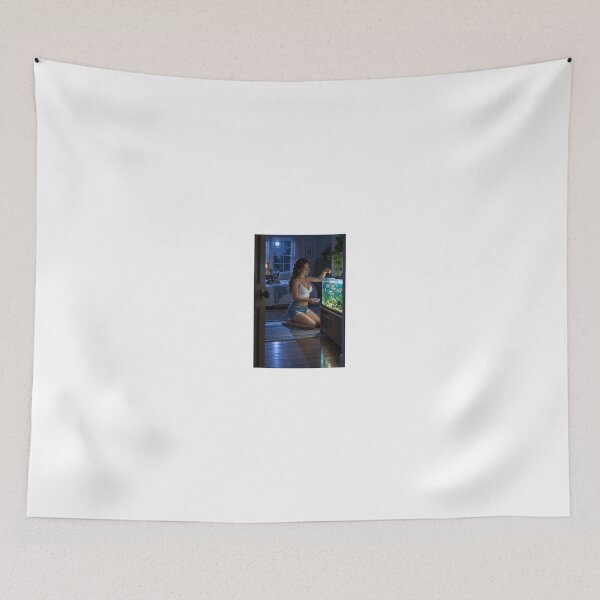 Item preview, Angel looking at fish tank at night designed and sold by CathryneDelamort.