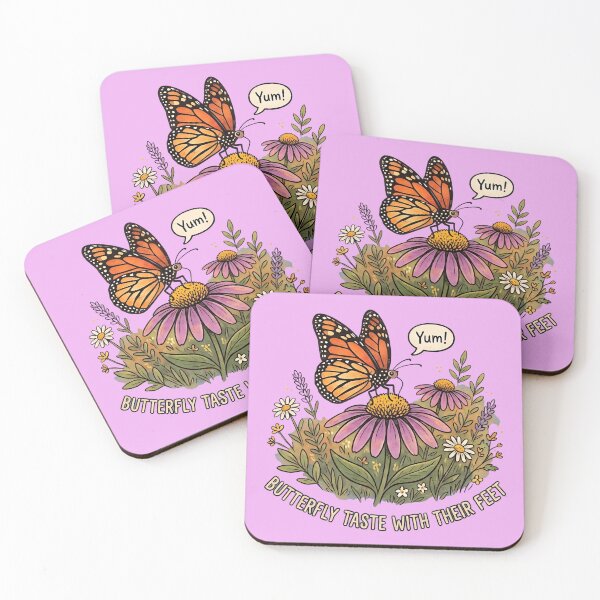 Item preview, Butterfly Taste With Their Feet - Funny Monarch Butterfly Fact designed and sold by FrozenFits.