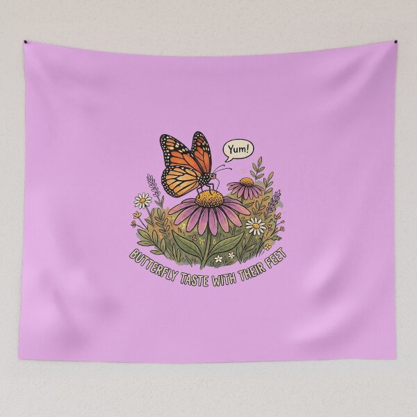 Item preview, Butterfly Taste With Their Feet - Funny Monarch Butterfly Fact designed and sold by FrozenFits.