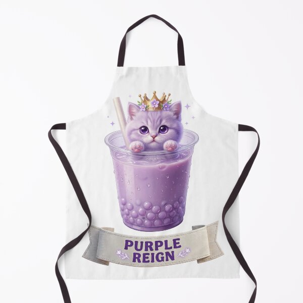 Item preview, Purple Reign - Royal Taro Boba Kitten designed and sold by LaunchLabs26.