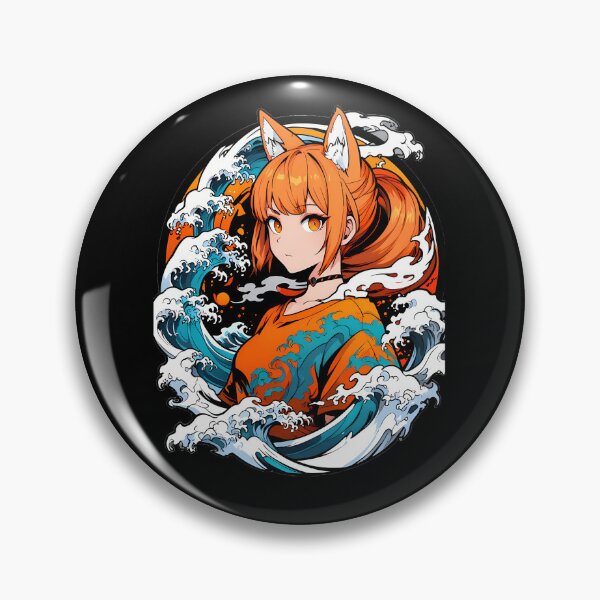 Item preview, The-Fox-Eared-Anime-Girl-Orange-Short-Hair designed and sold by malcomtir.