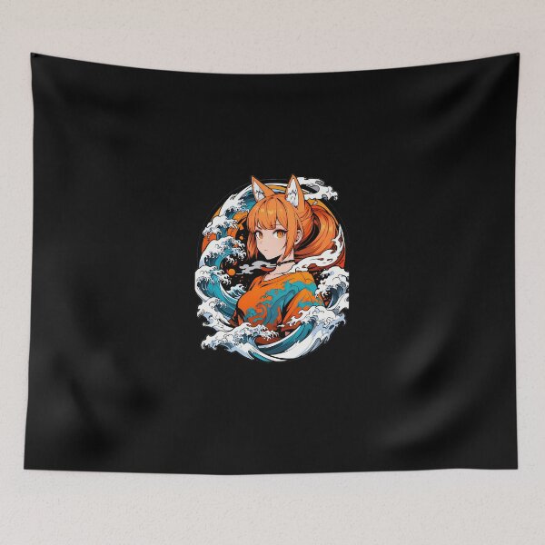 Item preview, The-Fox-Eared-Anime-Girl-Orange-Short-Hair designed and sold by malcomtir.