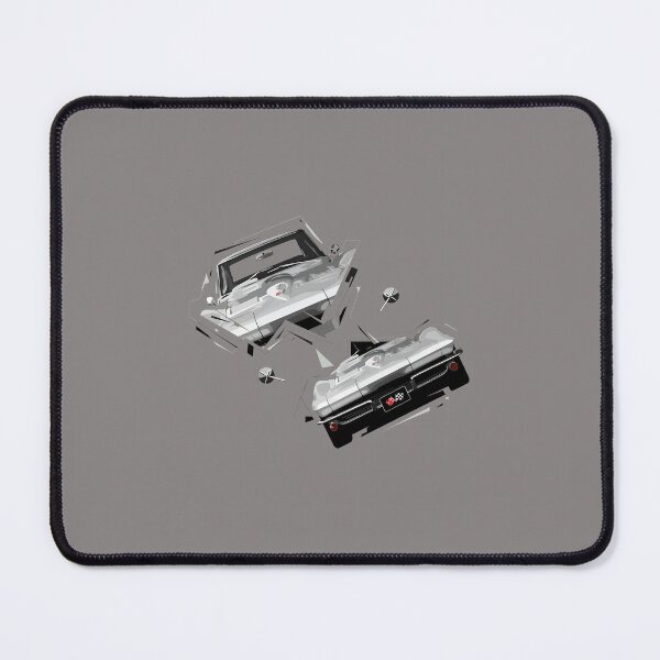 Item preview, Classic C2 Corvette Front View Crossed Flags-59 designed and sold by BettinaGrader.