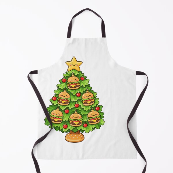 Item preview, Cute Burger Christmas Tree with Smiling Star designed and sold by skyartdesign.
