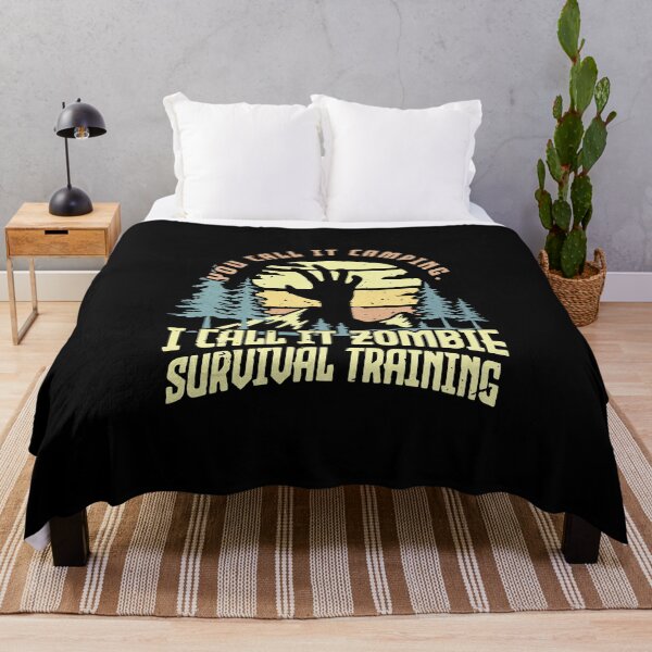 Item preview, Zombie Survival Training Camping Outdoor Humor Art designed and sold by arasijime.