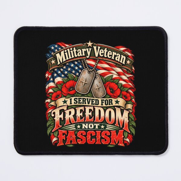 Item preview, Military Veteran I Served For Freedom Not Fascism Shirt, Patriotic Veteran T Shirt, American Flag Dog Tags Poppy designed and sold by AwakenedSoul.