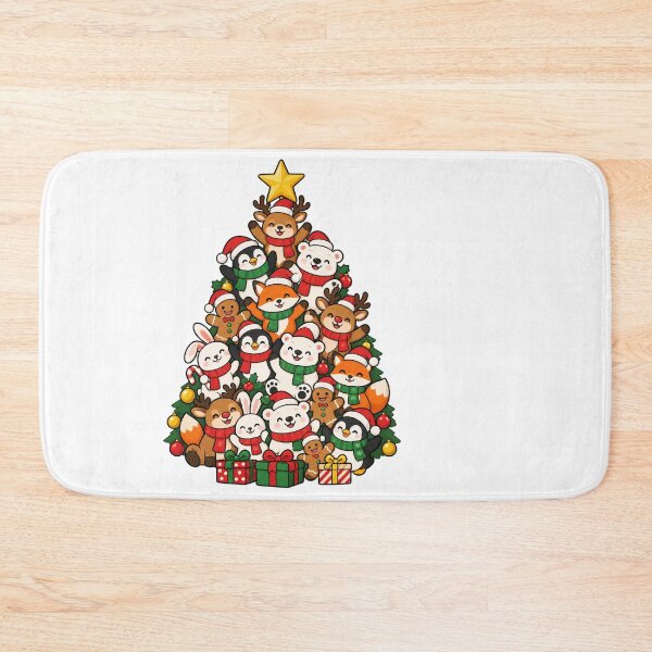 Item preview, Christmas Animal Friends Stacked into a Festive Tree designed and sold by skyartdesign.