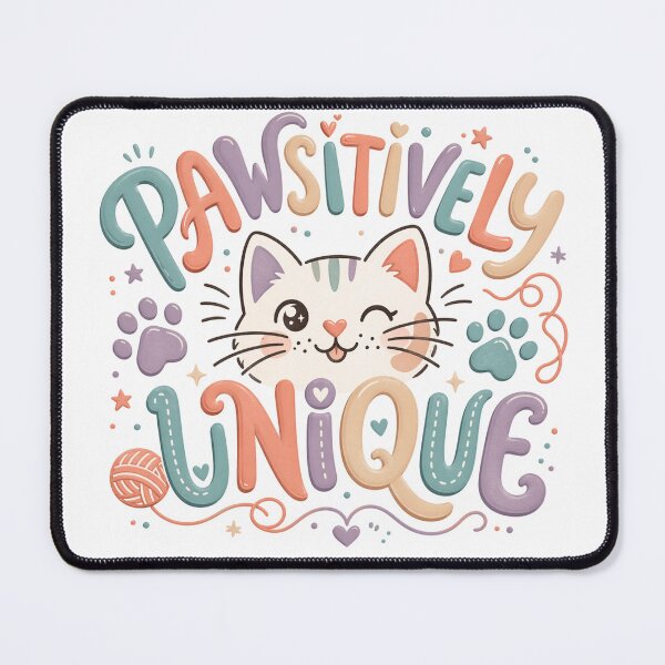 Item preview, Pawsitively Unique Cute Cat Pun Kawaii Yarn Lover Colorful Cat Art designed and sold by inkoutninja.
