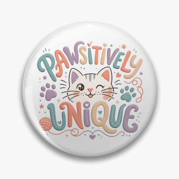 Item preview, Pawsitively Unique Cute Cat Pun Kawaii Yarn Lover Colorful Cat Art designed and sold by inkoutninja.