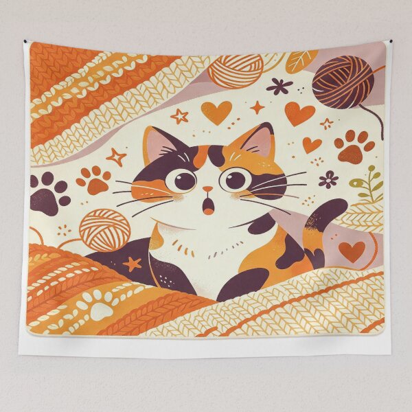 Item preview, Silly Goofy Cat – Fun Cozy Blanket Design designed and sold by Mggtz.