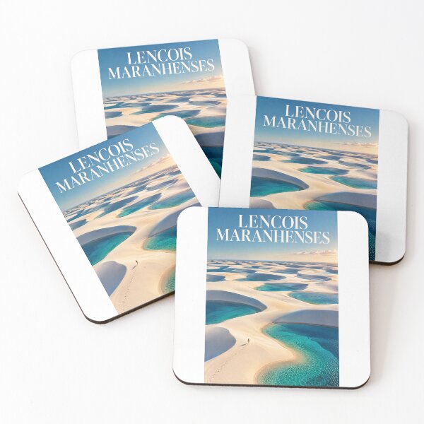 Item preview, Lençóis Maranhenses Travel Poster – White Sand Dunes & Turquoise Lagoons – Brazil Art Tee designed and sold by bobscraze.