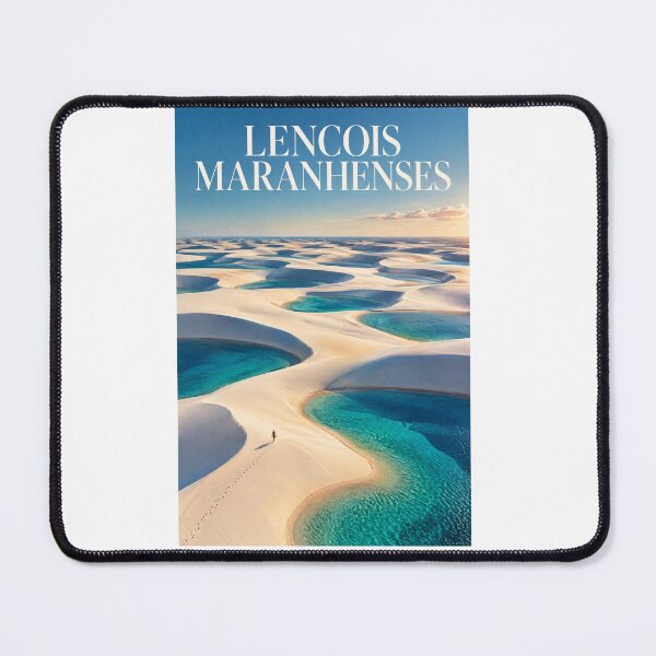 Item preview, Lençóis Maranhenses Travel Poster – White Sand Dunes & Turquoise Lagoons – Brazil Art Tee designed and sold by bobscraze.