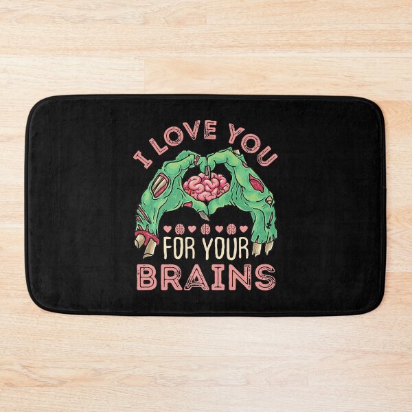Item preview, I Love You For Your Brains Zombie Romance Valentine Art designed and sold by arasijime.